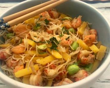 Poêlée de langoustines et vermicelles de riz