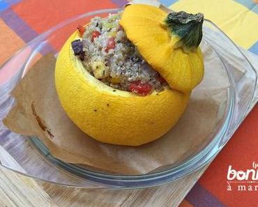 Courgette ronde farcie au quinoa et légumes d’été
