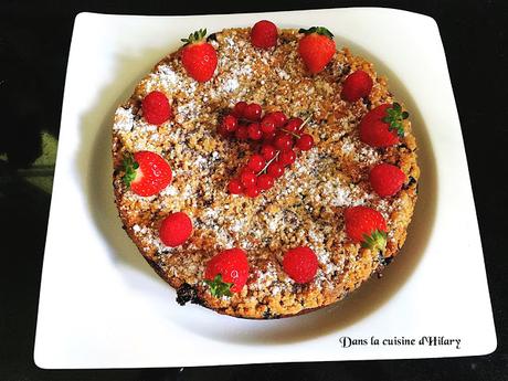Crumb-cake gourmand aux fruits rouges - Dans la cuisine d'Hilary