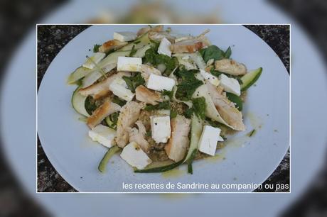 Salade fraîcheur poulet quinoa menthe tagliatelle de courgette