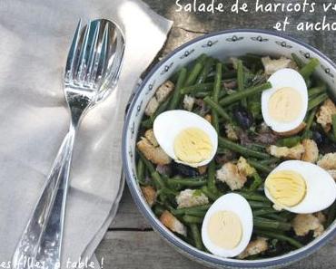 Salade de haricots verts aux anchois et olives