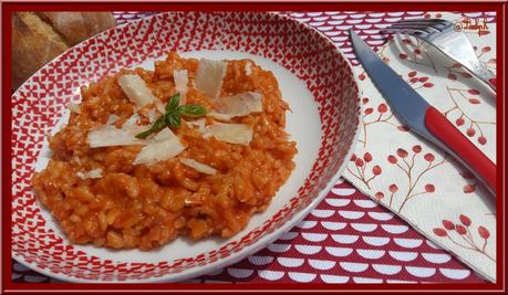 Risotto à la tomate et poulet