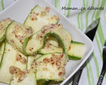 Courgettes crues au pesto d’amande