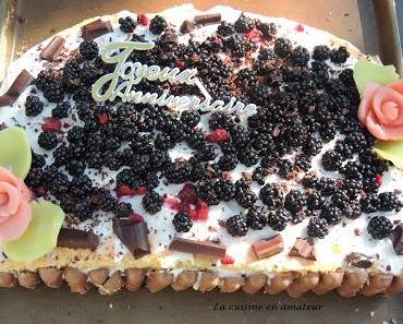 Génoise aux mûres et mascarpone