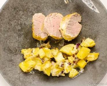 Filet mignon de porc à la moutarde au safran