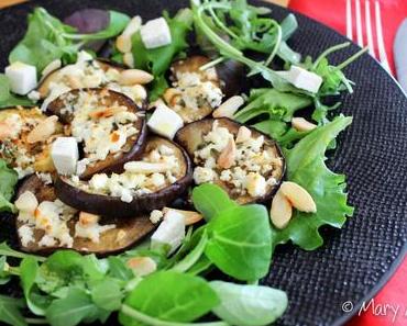 Salade d’aubergines au miel et à la féta