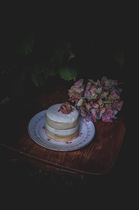 Layer Cake prunes rhubarbe