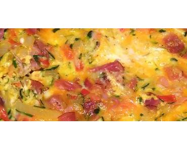 Omelette au Speck et aux courgettes
