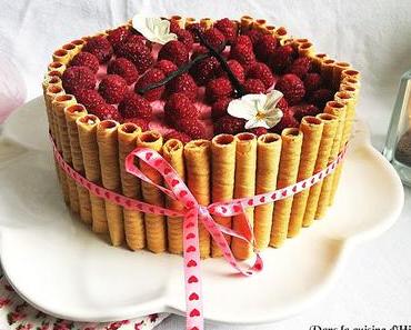 Charlotte aux framboises et vanille mascarpone / Raspberry and vanilla Charlotte