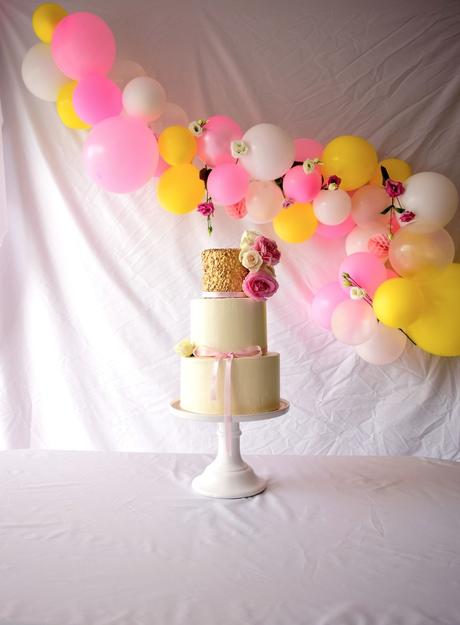 Gold sequin Wedding cake