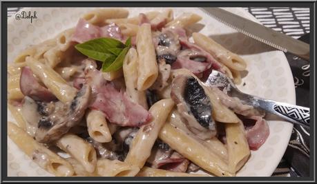 Penne aux Champignons et Bacon au Thermomix