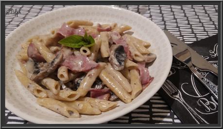 Penne aux Champignons et Bacon au Thermomix