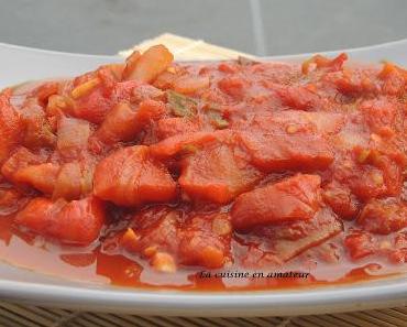 Salade marocaine chaude de poivrons et tomates