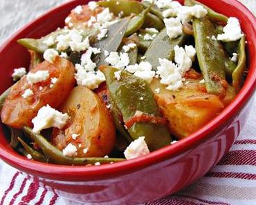 Fasulye yahnisi/Ragoût de haricots verts et pommes de terre à la turque