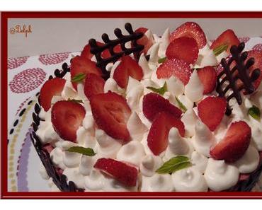 Entremet Fraise Chocolat Blanc et son Insert Marbré