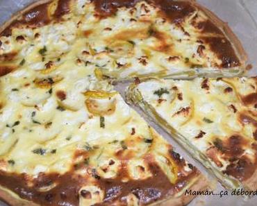 Tarte aux courgettes jaunes, feta et menthe