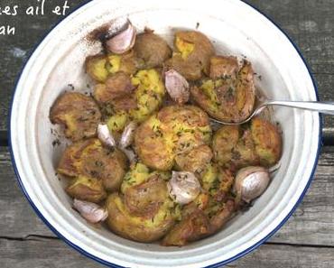 Pommes de terre tapées à l’ail et origan