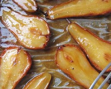 Poires rôties au sucre roux &  au beurre salé