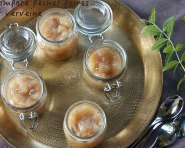 Compote pêches poires et verveine citronnelle
