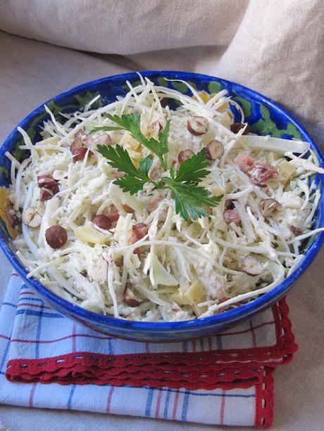 Salade de chou aux lardons et au comté