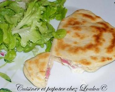 Cheese naans au jambon