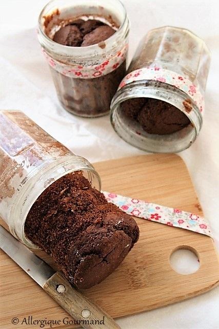 Moelleux au chocolat dans le bocal, bio {sans gluten, sans oeufs, sans lait, végétalien}