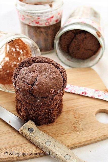 Moelleux au chocolat dans le bocal, bio {sans gluten, sans oeufs, sans lait, végétalien}