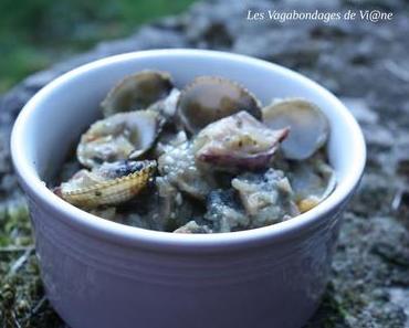 Ragoût de pommes de terre, coques, encornet et lotte