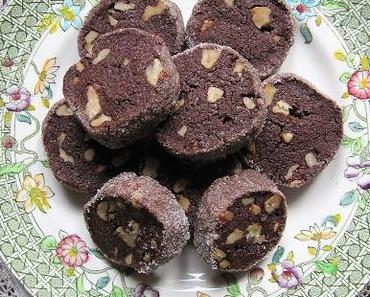 Sablés diamant au cacao et aux noix
