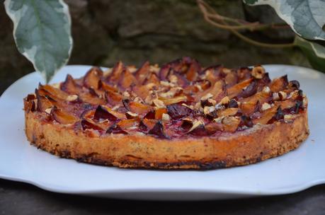 Tarte aux quetsches à la noisette