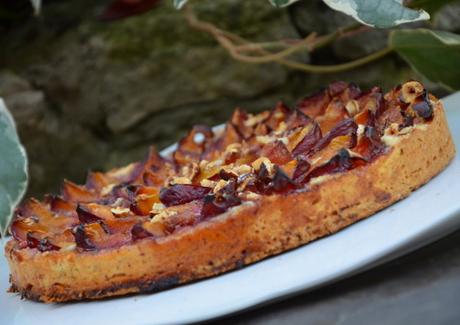 Tarte aux quetsches à la noisette