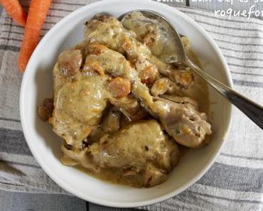 Poulet aux cèpes sauce roquefort