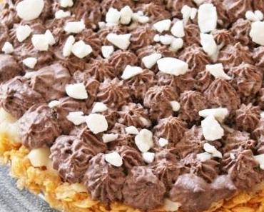 Tarte céréales-poires-chocolat bio {sans gluten, sans lait, sans oeufs}