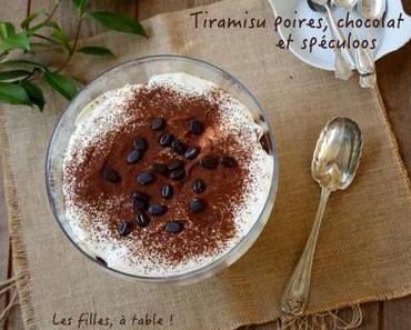 Tiramisu express aux poires, chocolat et spéculoos