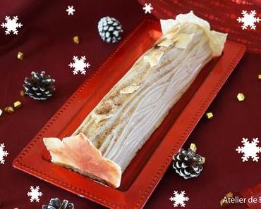 Bûche Praliné, insert Passion, financier citron