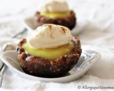 Tartelettes mi-cuites mi-crues au lemon curd et chantilly, bio {sans gluten, sans lait, sans oeufs}