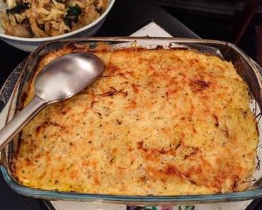 Lutsubo express – Gratin de courge spaghetti au tofu fumé
