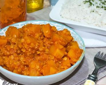 Dahl de lentilles corail à la courge butternut
