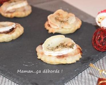 Toast feuilleté chèvre et chutney d’oignon