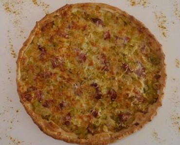 Flammekueche aux poireaux et à la bière