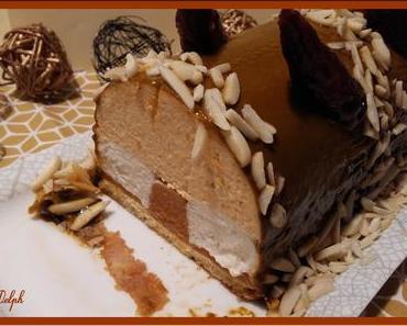 Bûche Abricot et Panna cotta Amande