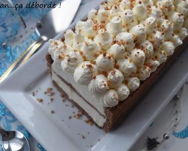 Bûche choco, vanille et praliné