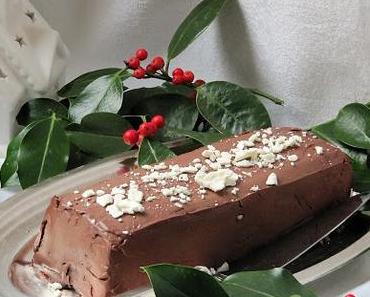 Bûche (ou plutôt poutre)  de Noël aux marrons & aux meringues
