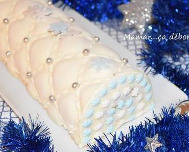 Buche vanille et pommes caramélisées