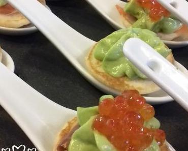 Bouchées blinis avocat saumon