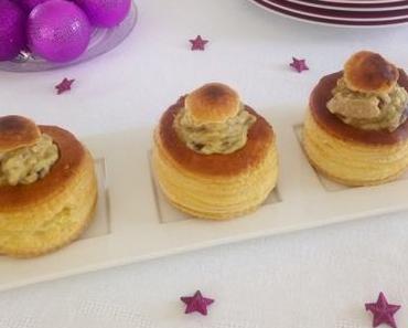 Bouchées feuilletées au boudin blanc et champignons
