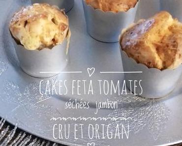 Cake feta tomates séchées jambon cru et origan