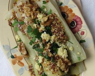 Poireaux vinaigrette aux noix & aux fines herbes
