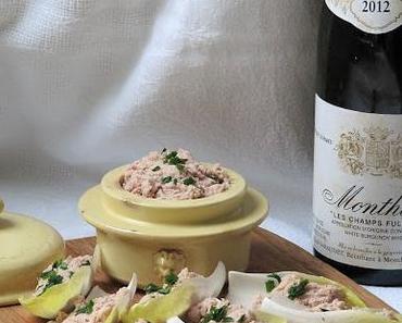 Barquettes d'endives aux rillettes de thon