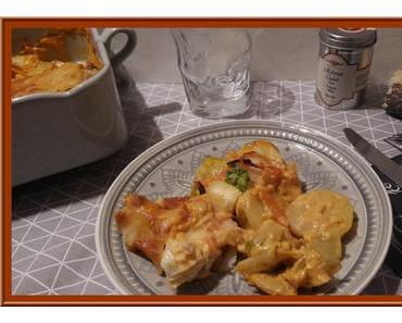 Gratin de Poireaux, Carotte, Pommes de terre et Cabillaud